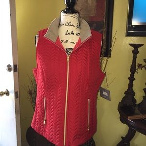 - Marc New York women vest size M color tango red
